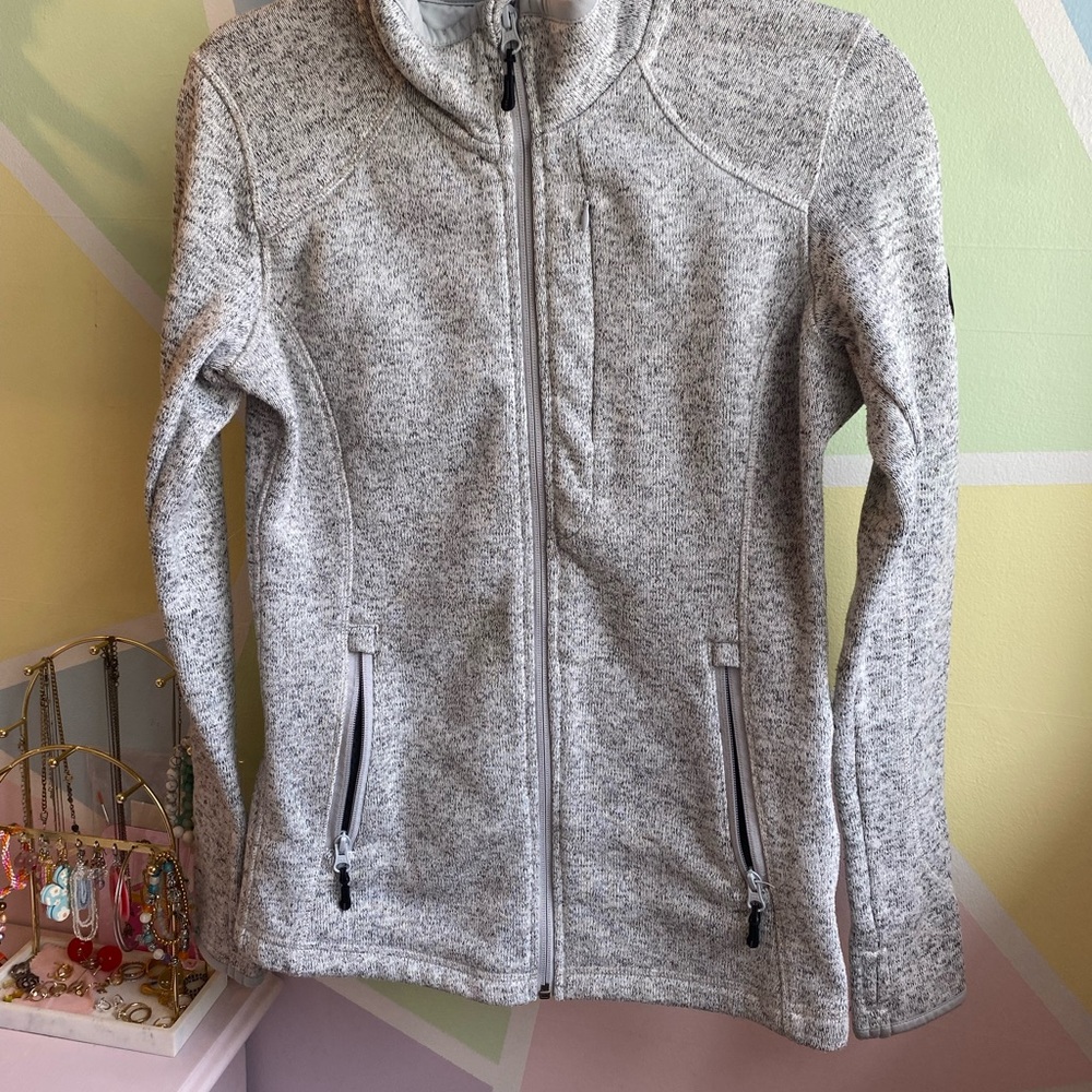 Storm Gray Ski Jacket Full-Zip Fleece
